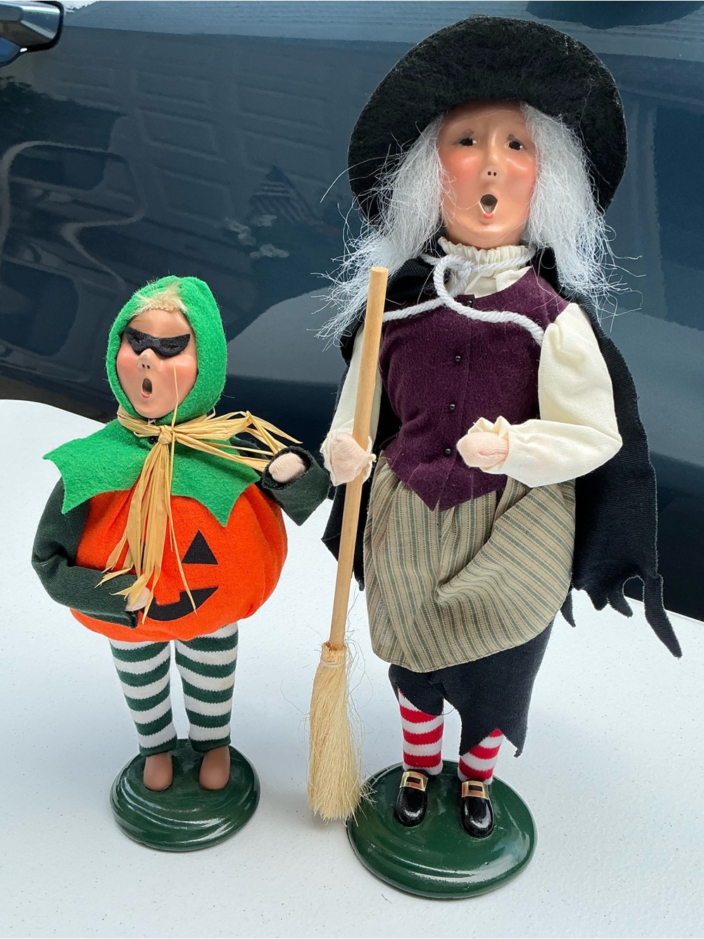 Byers’ Choice Kids Pumpkin and Witch Costume Dolls